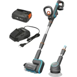 Gardena AquaBrush Universal 03/18V P - Akku Bodenreiniger + Bürste - mit Starterkit 18V - 2.5Ah