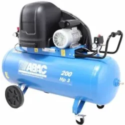 ABAC SILENT A39B 200 CM3 - Schallgedämpfter einphasiger riemengetriebener elektrischer Luftkompressor - Motor 3 PS - 200 l