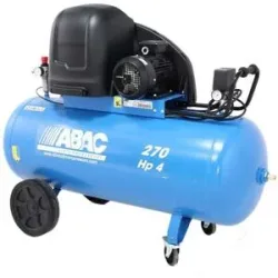ABAC SILENT A39B 270 CT4 - Schallgedämpfter dreiphasiger riemengetriebener elektrischer Luftkompressor - 4 PS Motor - 270 Liter