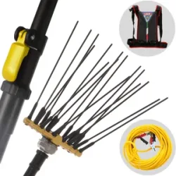 Lisam Swing - Elektrischer Akku-Olivenschüttler mit Rucksackbatterie 12V 56Ah - Teleskopschaft 220/300 cm