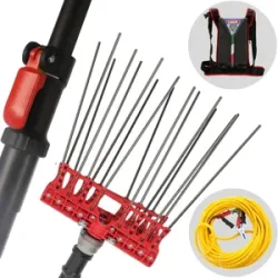Lisam Swing 36V - Elektrischer Akku-Olivenschüttler mit Rucksackbatterie 36V 30Ah - Teleskopschaft 220/300 cm