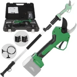 GreenBay TOPCUT 45 - Elektrische Baumschere auf Verlängerungsschaft 150-210 cm - X2 21.6V 4Ah - Schnittdurchmesser max. 45 mm