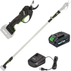 Ribimex PRBAT20/SEC - Elektrische Baumschere auf Verlängerungstange  147-203 cm - 20V/4Ah - Schnittdurchmesser max. 25 mm