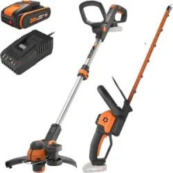Worx WG918E - Kit Heckenschere + Rasentrimmer mit Akku - 20/2Ah