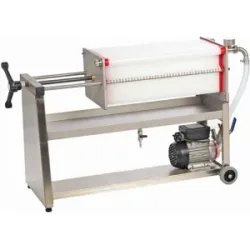 Enotecnica Pillan F40 - Aufgesattelter Schichtenfilter für Wein - Edelstahlrahmen und NOVAX Pumpe