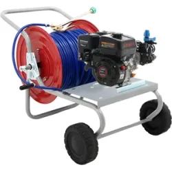 AgriEuro TOP-LINE Benzinbetriebene Sprühpumpe mit Wagen  Comet MTP MC 25  Für Chemikalien und Säuren