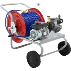 AgriEuro TOP-LINE Comet MTP P40/20 EL MNF  Elektrisches Sprühpumpen-Set mit Transportwagen  Für Chemikalien und Säuren