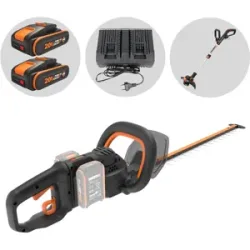 Akku-Heckenschere Worx Nitro WG286E - 2x 20V 2Ah - 60 cm Schwert aus Stahl