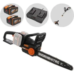 WORX WG385E NITRO - Akku-Astkettensäge - 2x20V/4Ah - Schwert 40 cm