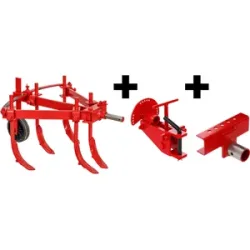 AgriEuro Premium Fünfzinken-Grubber ETR-5  mit verstellbarem Schnellanschluss und Geräteanschlussstück  für Einachser von 610 PS