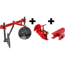 AgriEuro Premium Scheibenhiller AS2-5D mit verstellbarem  Zweibolzen-Anschluss und Geräteanschlussstück  für Einachser von 610 PS