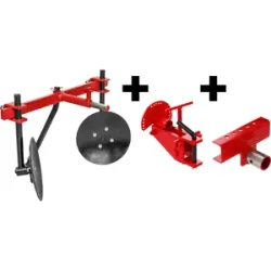 AgriEuro Premium Scheibenhiller AS2-5D mit verstellbarem Schnellanschluss und Geräteanschlussstück  Für Einachsschlepper von 610 PS