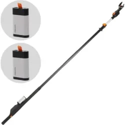 Fiskars eTree Pruner Bypass - Akku-Schneidgiraffe - 240/400 cm - 24V - 2x 12V 4Ah - Schnittdurchmesser max. 32 mm