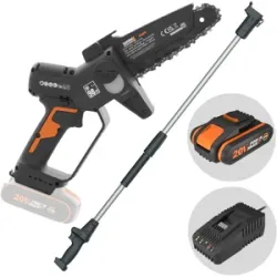 Worx WG327E - Akku-Astkettensäge + Verlängerung  125 cm - 20V 2Ah