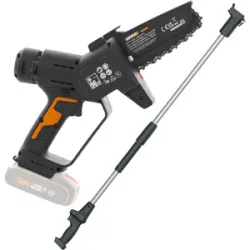 Worx WG326E.9  Akku-Einhand-Astsäge inkl. 125-cm-Verlängerungsstange  SOLO - OHNE AKKU UND LADEGERÄT