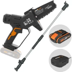 Worx WG326E - Akku-Astkettensäge + Verlängerung  125 cm - 20V 2Ah