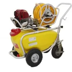 Benzin Membranpumpe GeoTech SP 550 4S aus Aluminium mit Wagen - Viertaktmotor