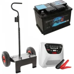 T.O. Komplettpaket: Wagen Volpi + 70 Ah Batterie + Ladegerät Telwin Touring 18