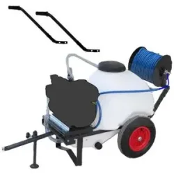 AgriEuro TOP-LINE Kit Motorsprühpumpe Comet APS 41  Honda Motor GX 160 mit Wagen und 120 l Tank mit Anhängerkupplung