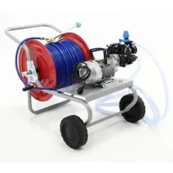 AgriEuro TOP-LINE Kit Elektrische Motorsprühpumpe Comet MC 25 mit Elektromotor und Wagen