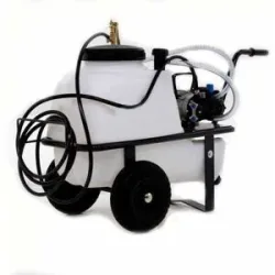 AgriEuro TOP-LINE Kit Motorsprühpumpe Comet MC 18  einphasiger Motor mit Wagen und 50 l Tank