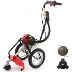 GeoTech WBC 520 - Benzin Rasentrimmer zum Schieben - Gemischmotor 52 ccm - Mähgerät