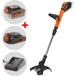 Black & Decker STC1840EPC-QW - Rasentrimmer - Motorsense mit Lithium-Batterie 18V 4Ah + Gratis 18-V-Akku 2 Ah