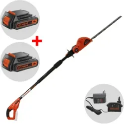 Akku Heckenschere auf Schaft Black & Decker GTC1843L20-QW 18V Akku 2Ah + Gratis 18-V-Akku 2 Ah
