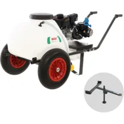 AgriEuro TOP-LINE Kit Sprühpumpe Comet MTP MC 25 - Loncin 148F-2 und Wagen mit 120 l Tank und Aufhängung
