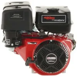 Einzylinder-4-Takt-Benzinmotor GeoTech Pro 420 ccm mit horizontaler Antriebswelle - E-Starter