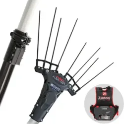 Zanon Albatros AL300 - Elektrischer Akku-Olivenschüttler mit Rucksackbatterie 50.4V 6.4Ah - Teleskopschaft 210/340 cm