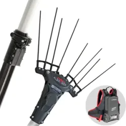 Zanon Albatros AL300 - Elektrischer Akku-Olivenschüttler mit Rucksackbatterie 50.4V 15.9Ah - Teleskopschaft 210/340 cm