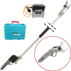 Elektrische Baumschere für das Beschneiden BlackStone 500-BP mit Verlängerungsschaft BlackStone 25-H von 1,5 Meter - Amboss Schnitt - Schnittdurchmesser max. 40 mm