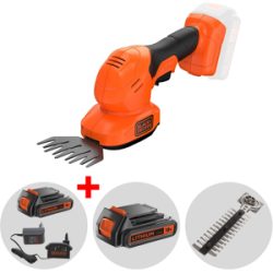 Black & Decker B&DBCSS18D1W - Akku-Grasschere - Heckenschere 18V/2ah + Gratis 18-V-Akku 2 Ah