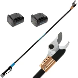 Elektro Baumschere Campagnola STARK 220 - Kit mit 2 x 21.6V/2.5Ah Akkus und Multivolt-Ladegerät - Schnittdurchmesser max. 32 mm