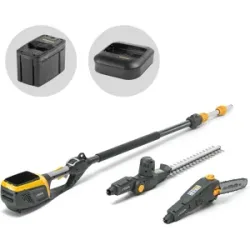 Stiga MT 500e Kit - Multitool - Heckenschere und Kettensäge mit Verlängerungsschaft - Akku und Ladegerät enthalten