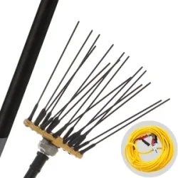 Elektrischer Akku-Olivenrüttler Lisam Swing - mit 8 + 8 Zinken aus Carbonfaser - 240 cm - fester Schaft