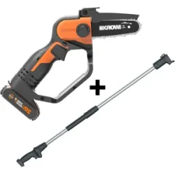 Worx WG324E - Akku-Handkettensäge 20V 2 Ah + Verlängerungsschaft