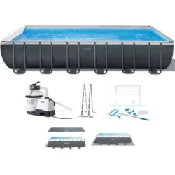 Intex Ultra XTR Frame 26368NP - 732x366x132 cm - Aufstellpool + Reinigungs- + Volleyballset