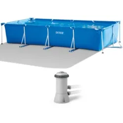 Intex Rectangular Frame 28274NP - 450x220x84 cm - Pool + Filterpumpe