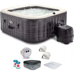 Intex Greystone Deluxe 28450NP - 173x173x71 cm - Whirlpool - quadratisch