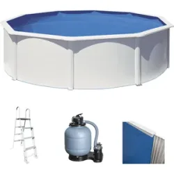Gre Fidji rund Ø460 x 120 cm - Runder Stahlwandpool