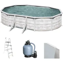 Gre Finlandia Oval 610x375x120cm - Stahlwandbecken