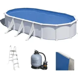 Gre Atlantis Oval 800x470x132cm - Stahlwandbecken