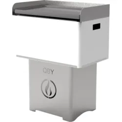 Linea VZ QBY weiß - Tragbarer Pelletgrill mit Pyrolyse-Technologie