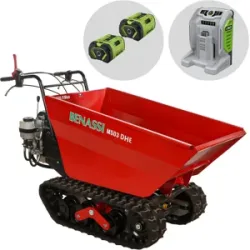 Benassi M503E DH - Akku-Raupendumper mit EGO-Motor - 2x Akkus 56V 12Ah - mit hydraulischem Kippsystem