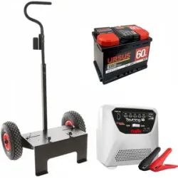 T.O. Komplettpaket: Wagen Volpi + 60 Ah Batterie + Ladegerät Telwin Touring 18
