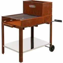AgriEuro TOP-LINE Holz- und Kohlegrill Super Flipper aus Cortenstahl
