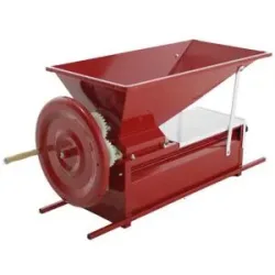 Baesso Handbetriebene Traubenmühle / Abbeermaschine - Handrad und 4 Haltegriffe