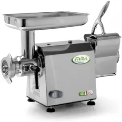 Fama Industrie Elektrischer Fleischwolf FAMA TGI22 - mit integrierter Hartkäsereibe - Edelstahl-Schneideeinheit - einphasig - 1,5 PS/230V